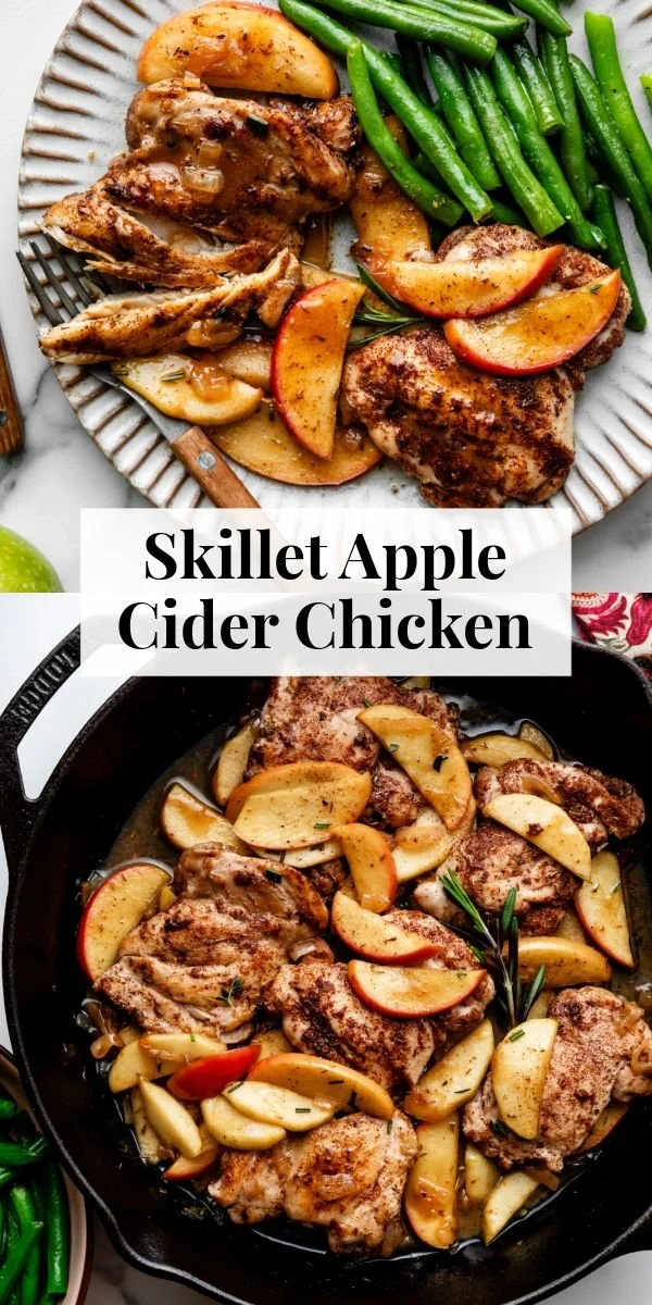 Delicious one-pan apple cider chicken with fresh herbs and seasonal vegetables