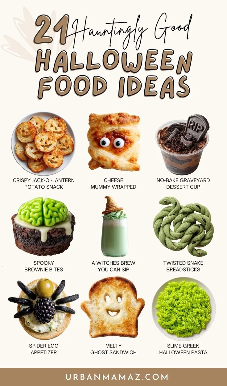 Halloween-themed food ideas for a festive party celebration