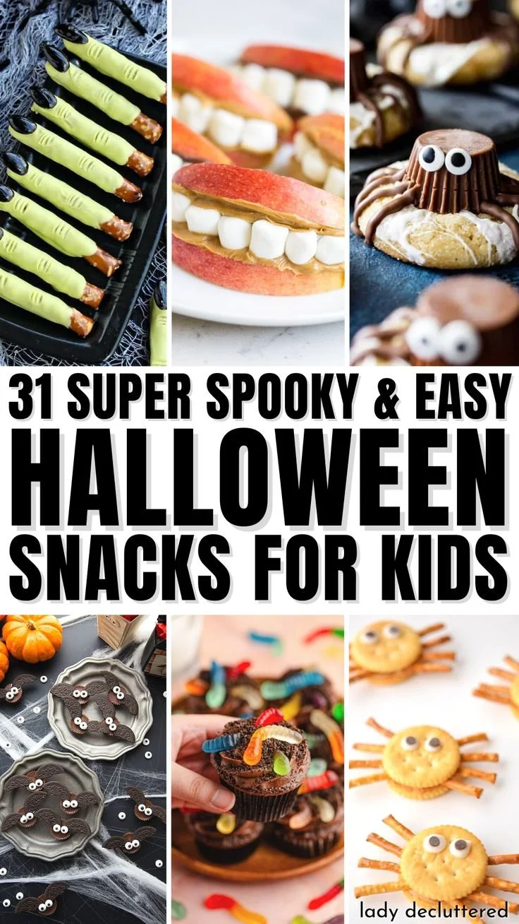 Spooky Halloween snacks for kids featuring fun and easy recipes
