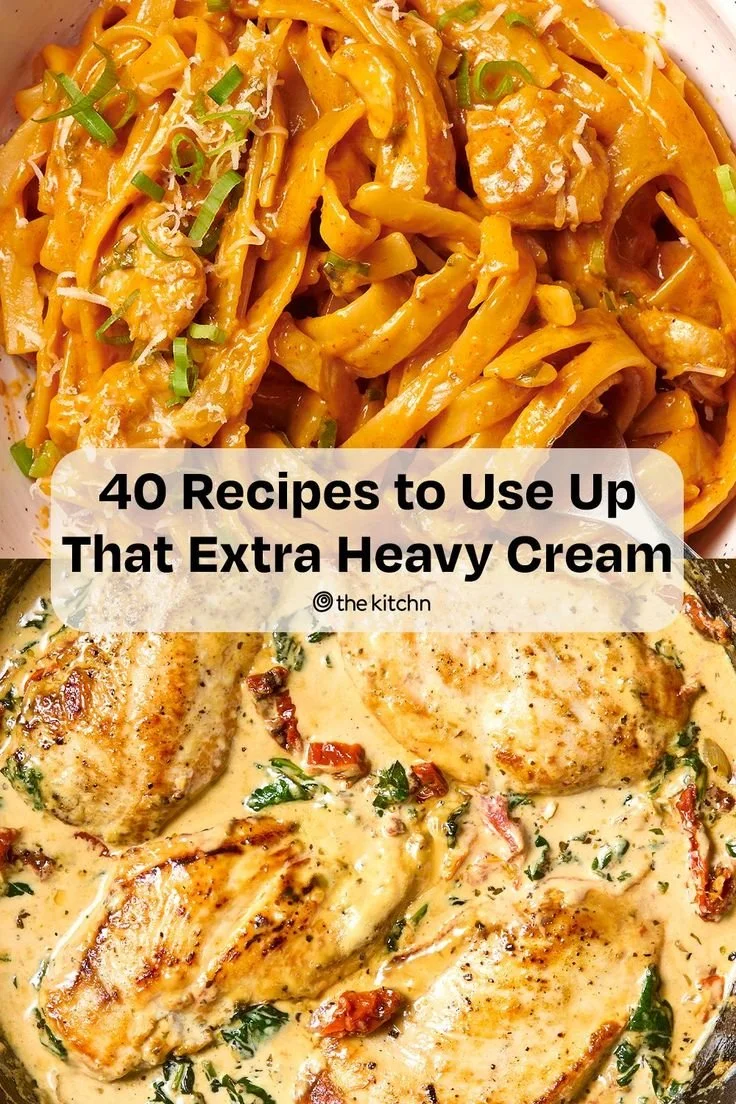 Delicious dishes made with leftover heavy cream for creative cooking
