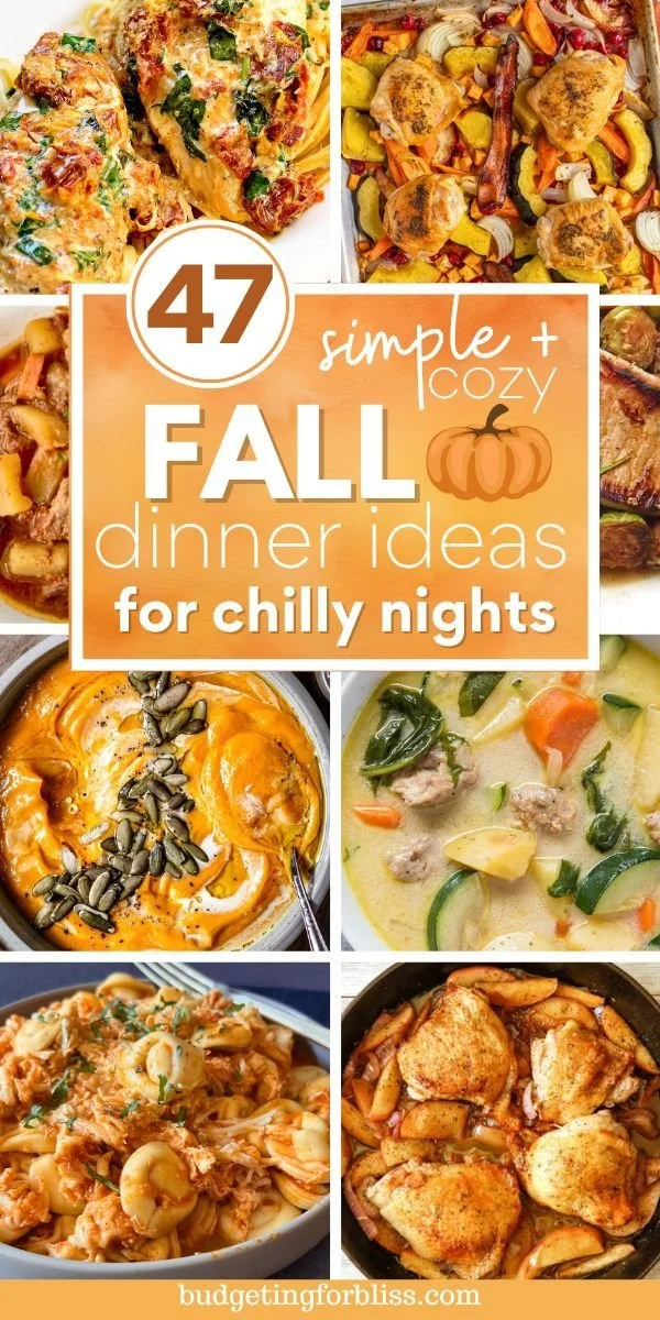 A variety of fall dinner recipes showcasing seasonal ingredients and flavors.