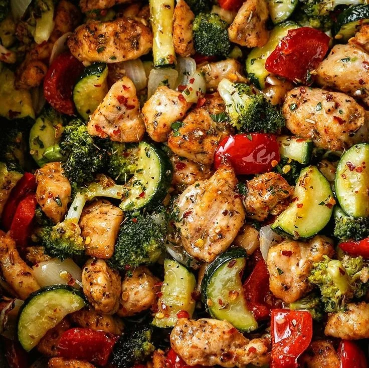 Air Fryer Chicken and Veggies