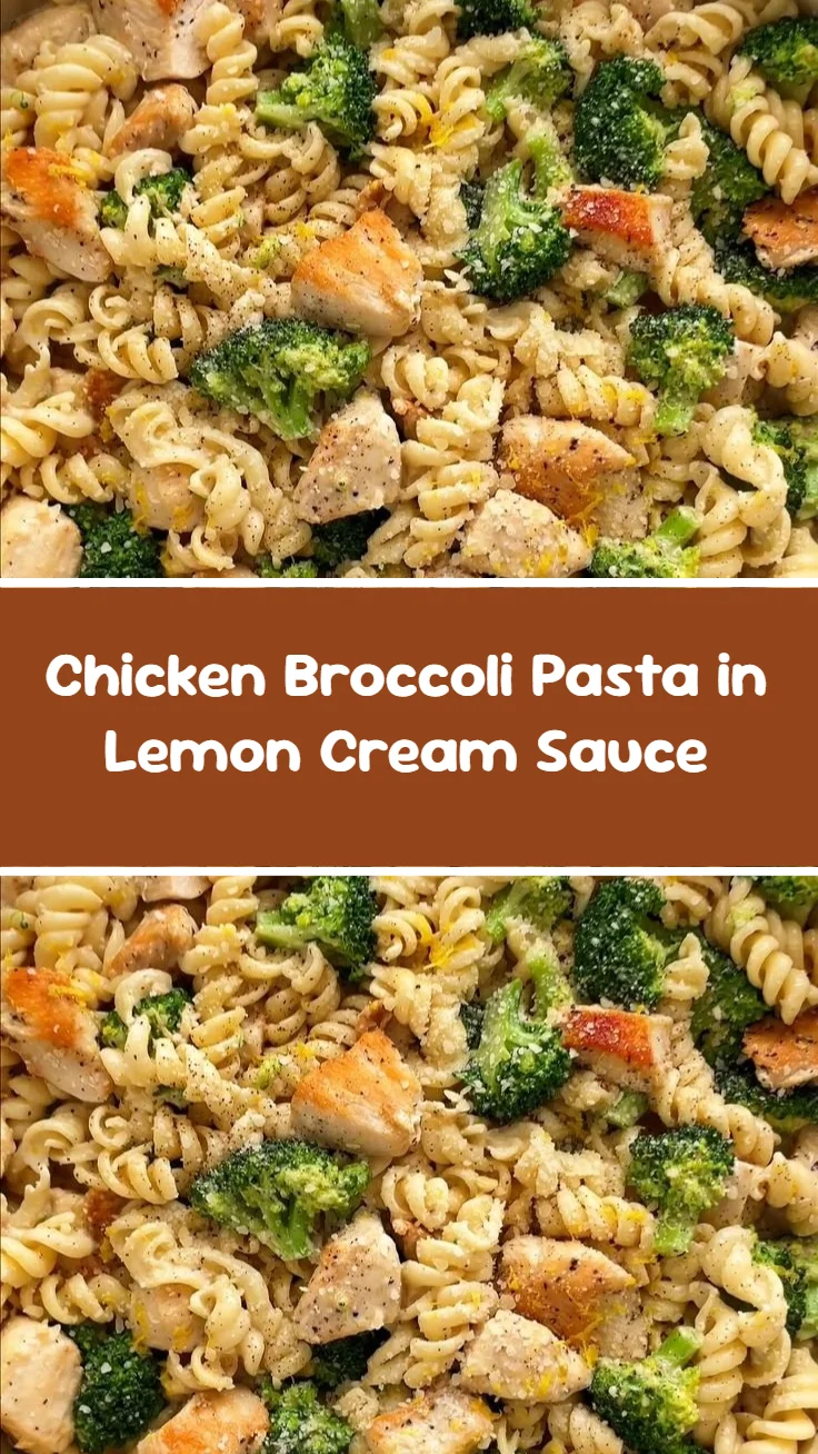Chicken Broccoli Pasta in Lemon Cream Sauce