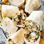 Chicken Caesar Wrap 3 Delicious Chicken Caesar Wrap with fresh ingredients and creamy dressing