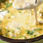 Creamy Green Enchiladas Chicken Soup 3 Bowl of creamy green enchiladas chicken soup topped with cilantro and cheese