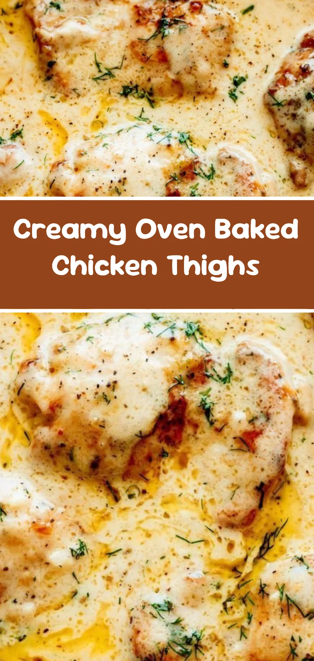 Creamy Oven Baked Chicken Thighs