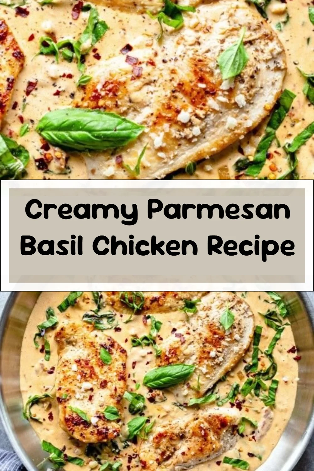 Creamy Parmesan Basil Chicken Recipe