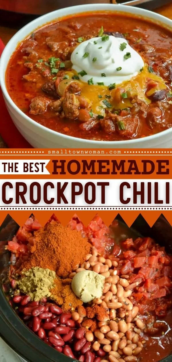 Delicious and hearty Crock Pot chili prepared with fresh ingredients