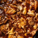 Crockpot Honey Garlic Chicken 3 Crockpot Honey Garlic Chicken served with rice and vegetables