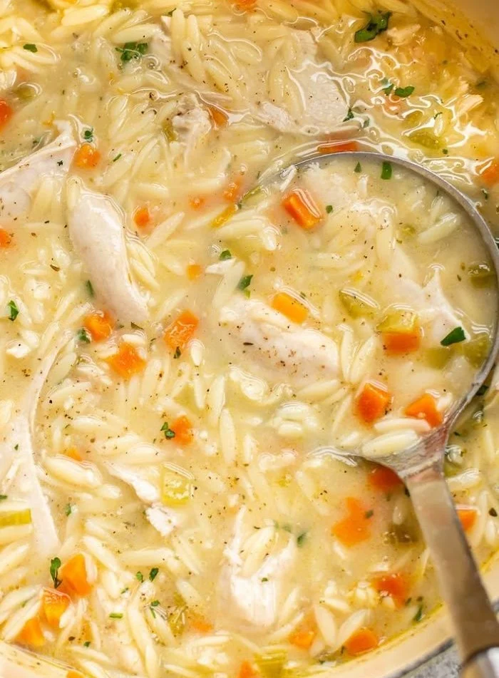 Easy Lemon Chicken Orzo Soup