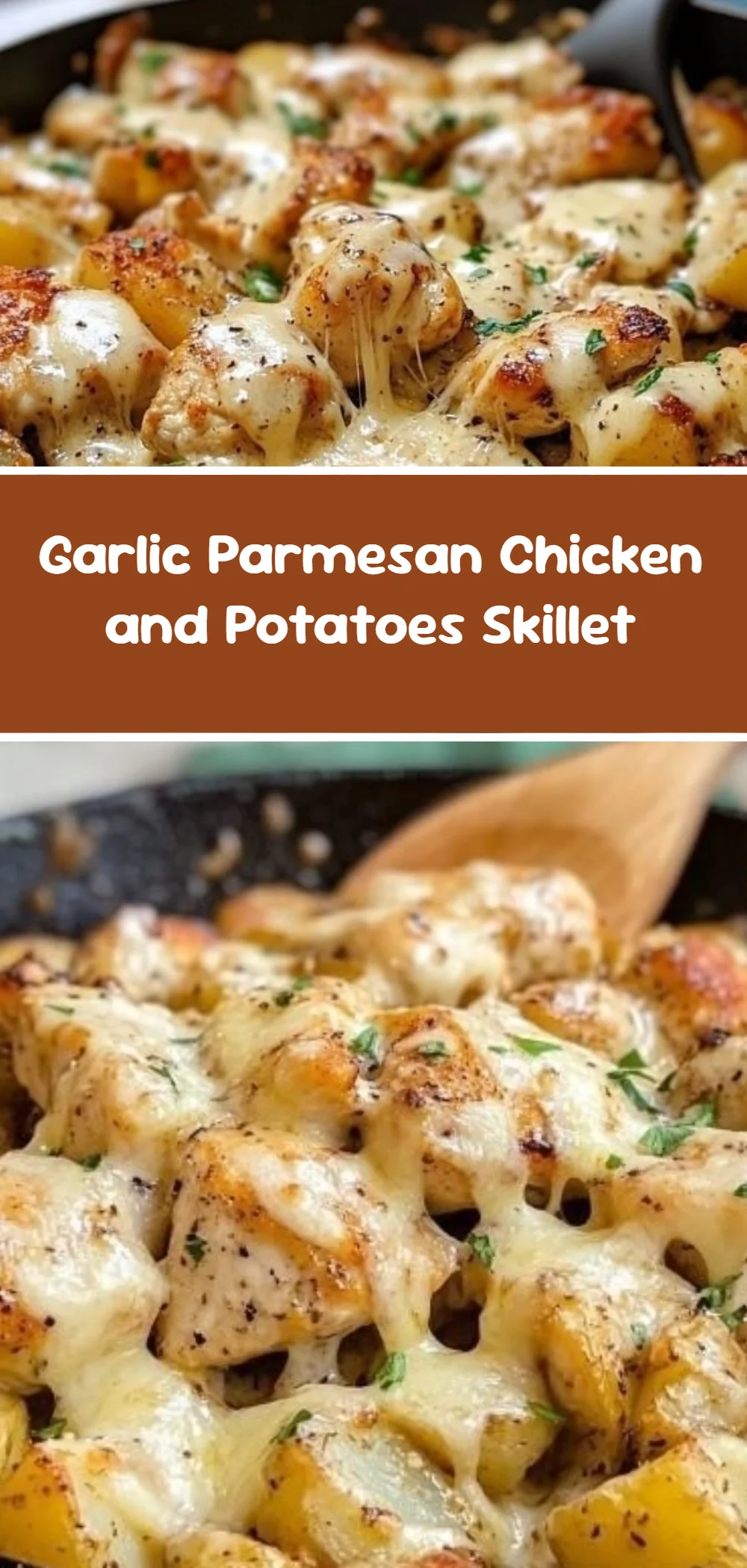 Garlic Parmesan Chicken and Potatoes Skillet