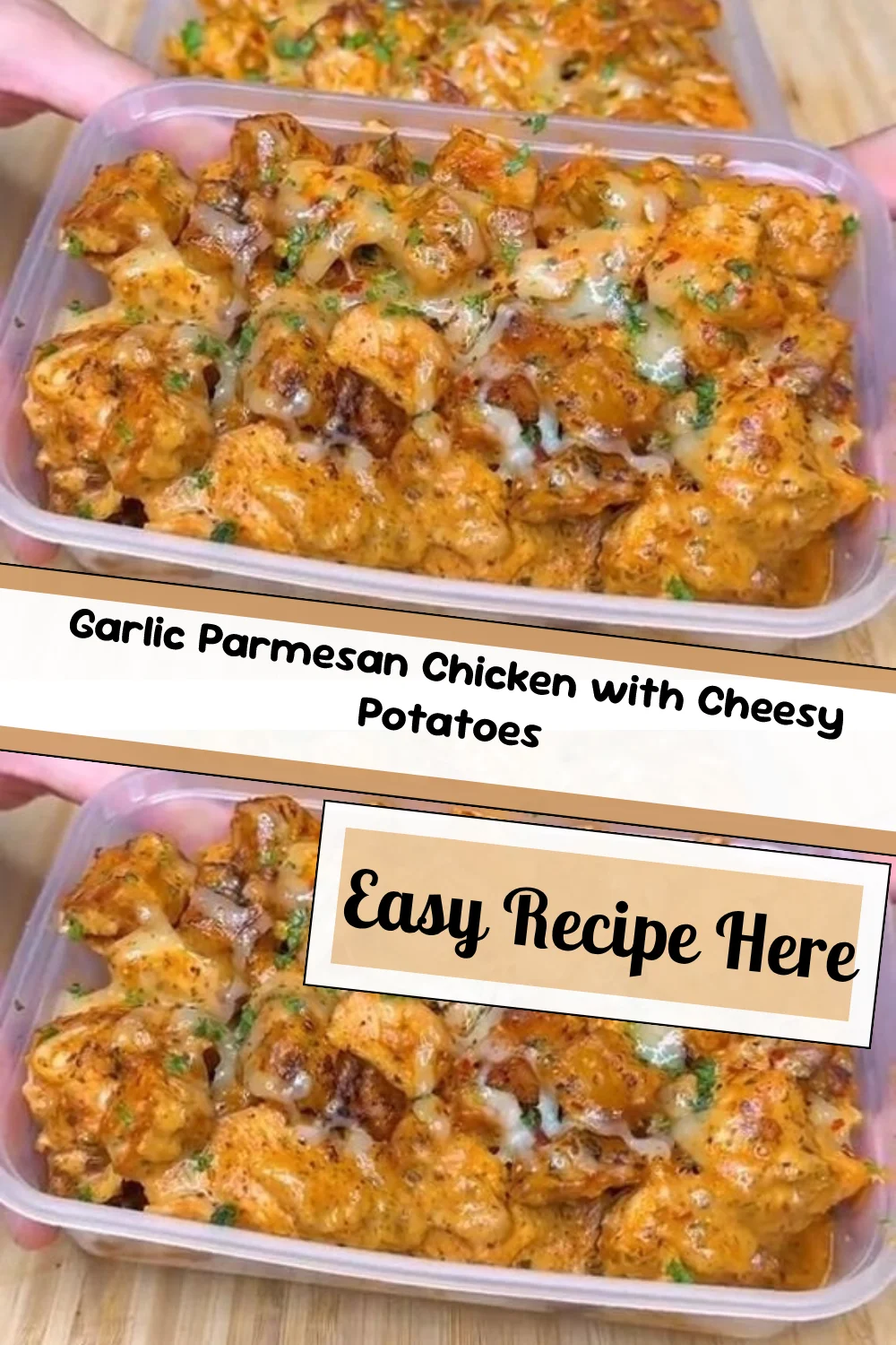 Garlic Parmesan Chicken with Cheesy Potatoes