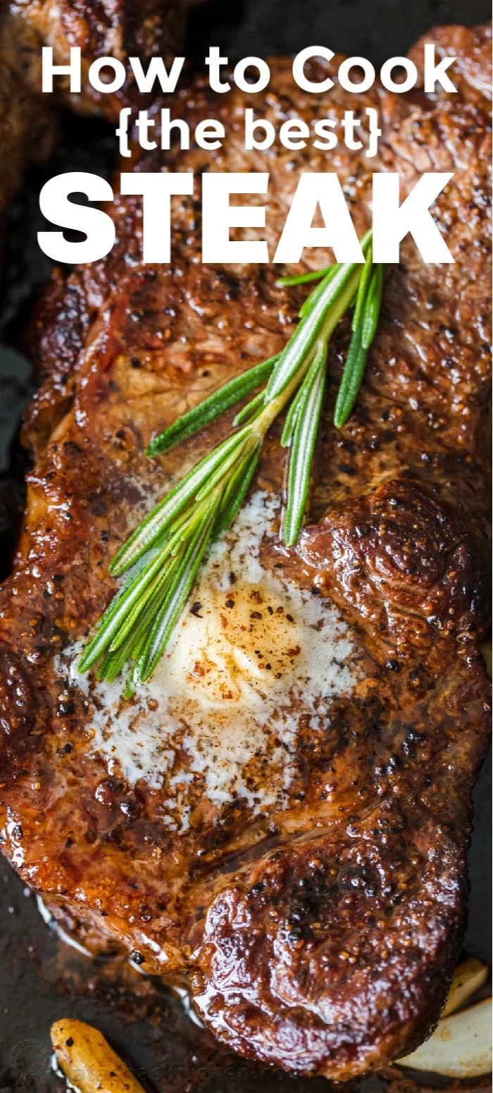 Deliciously cooked pan-seared steak seasoned and ready to serve