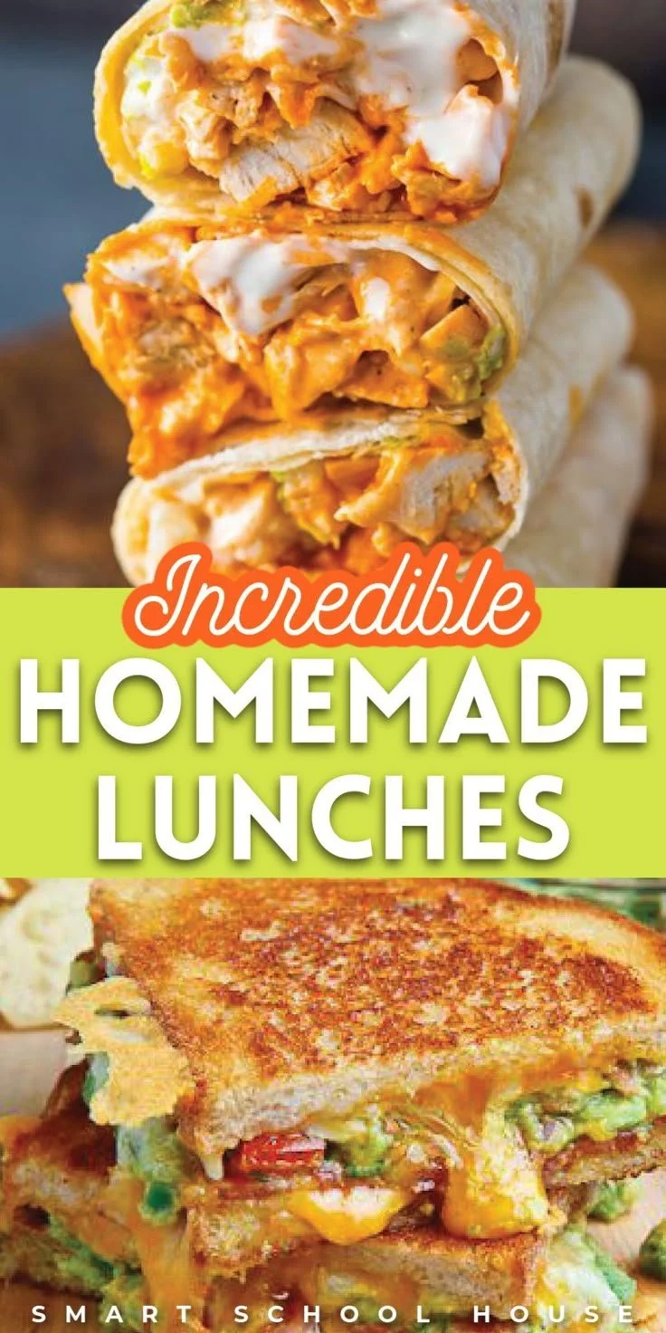 Delicious homemade lunches prepared with fresh ingredients