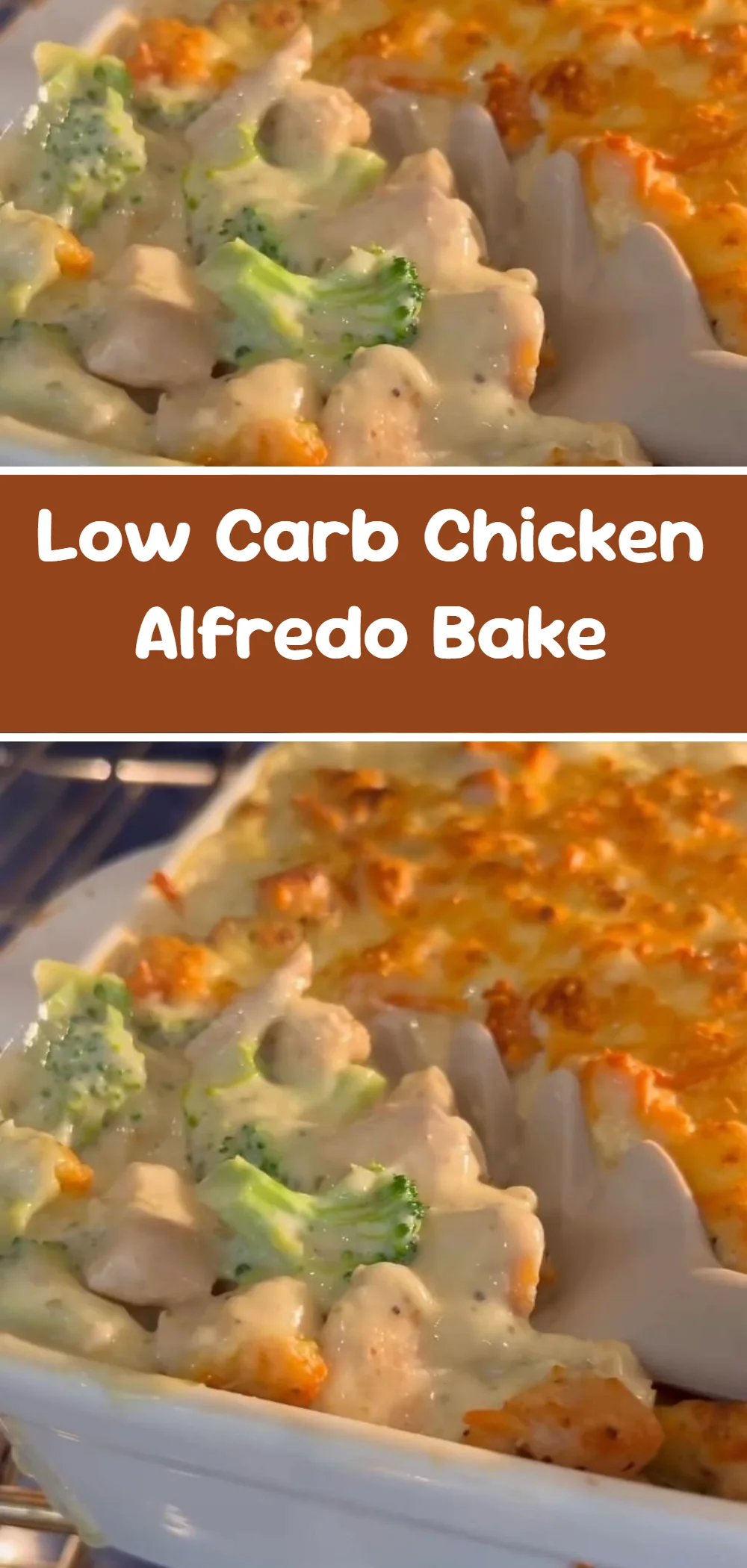 Low Carb Chicken Alfredo Bake