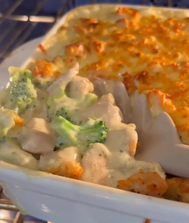 Low Carb Chicken Alfredo Bake