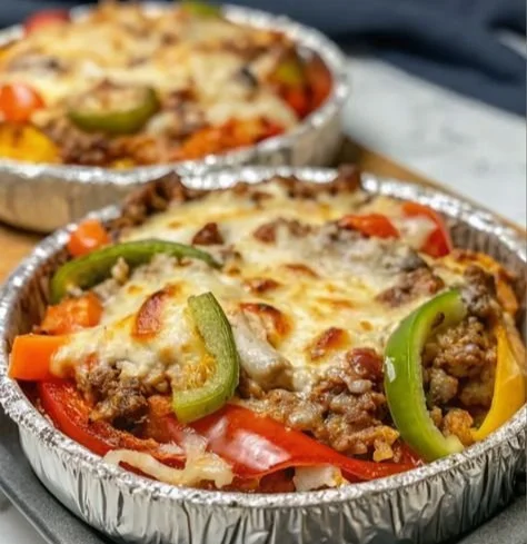 Low carb crustless pizza bowl recipe with fresh toppings