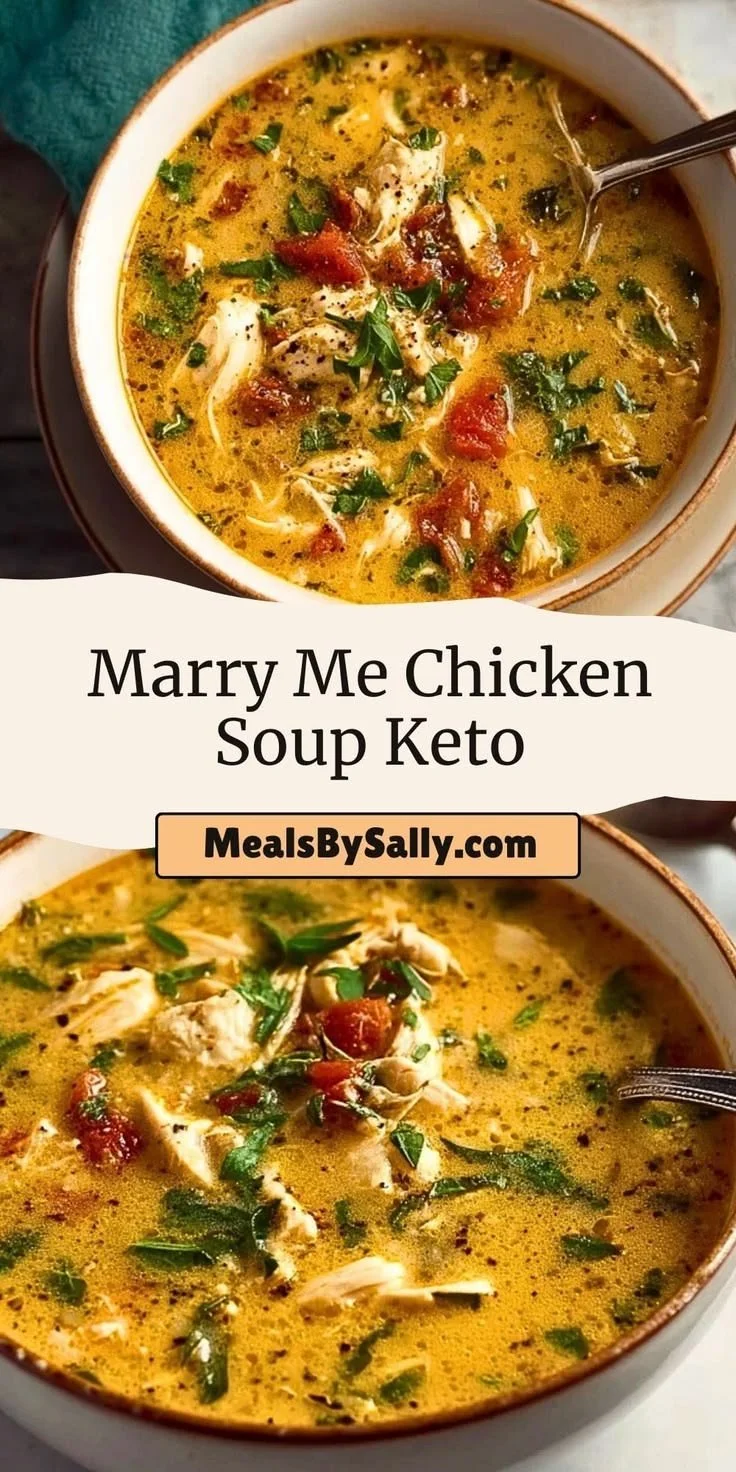 Bowl of Marry Me Chicken Soup Keto, perfect for a healthy meal option.
