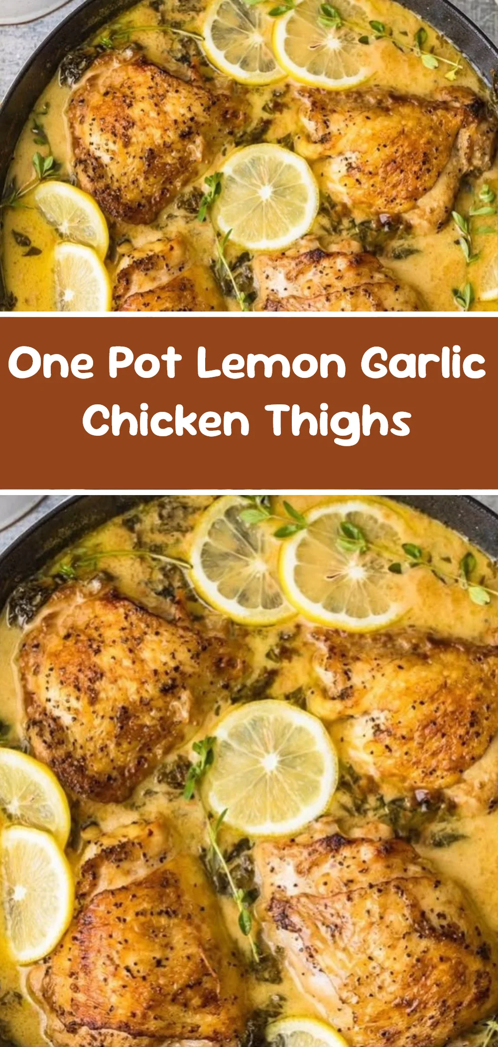 One Pot Lemon Garlic Chicken Thighs