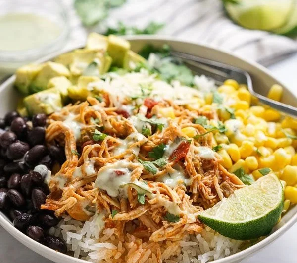 Slow Cooker Chicken Burrito Bowl