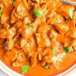 Delicious Whole30 Butter Chicken served with aromatic spices and creamy sauce.