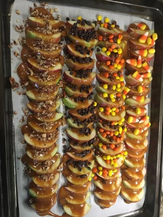 Plate of creepy delicious Halloween treats and food ideas for spooky celebrations