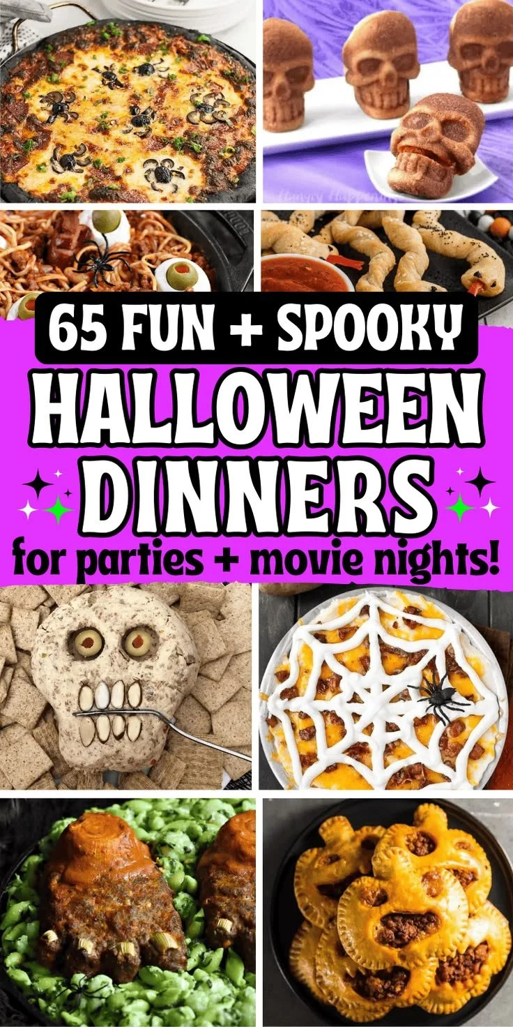 Spooky dinner ideas featuring creepy Halloween party food recipes