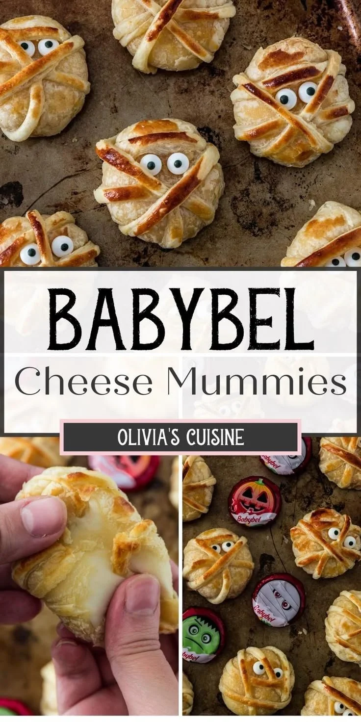 Spooky Babybel Cheese Mummies for Halloween party treat