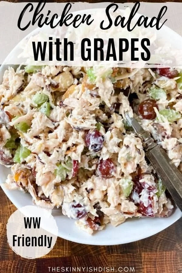Delicious chicken salad with grapes, perfect for a healthy lunch option.