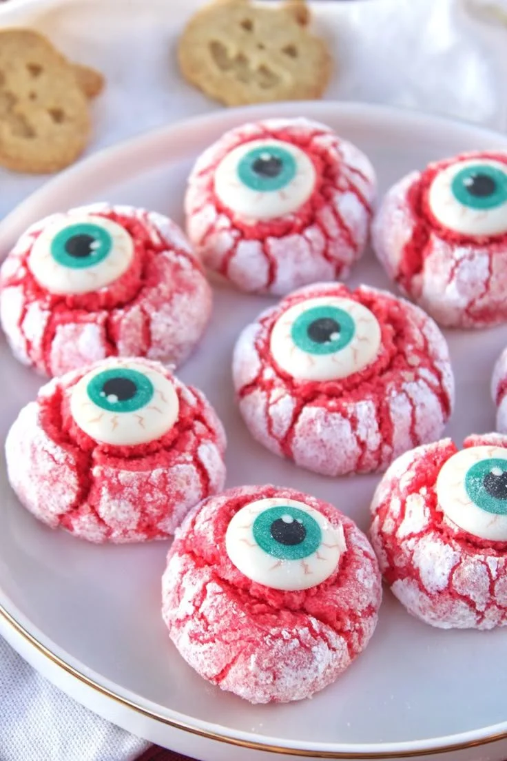 Delicious red velvet cookies from Sabryyi, featuring a soft crinkly texture.