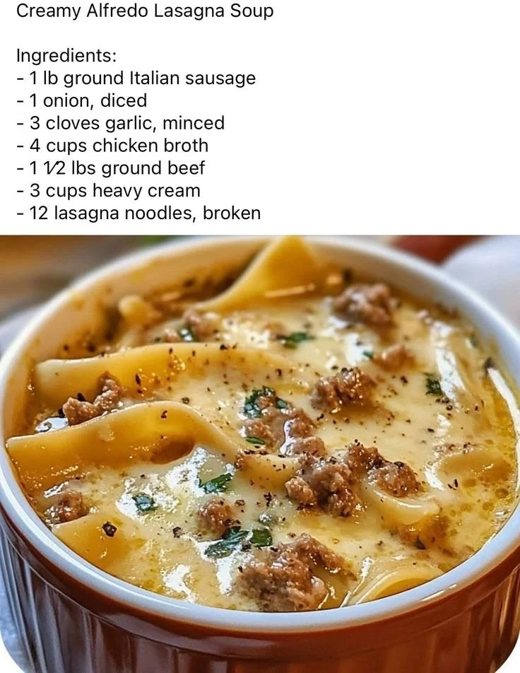Slow cooker beef lasagna recipe served in a bowl with fragrant herbs