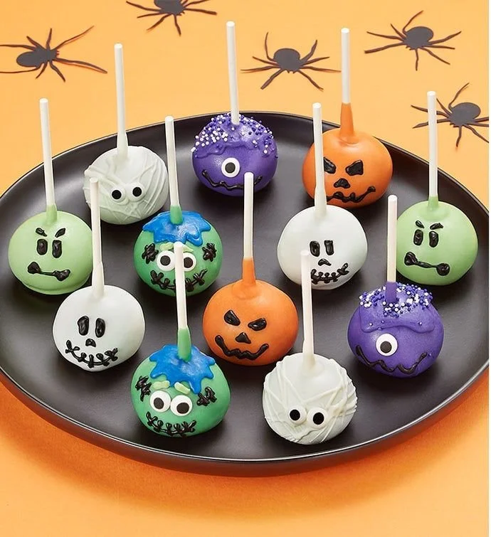 Colorful Halloween cake pops decorated for spooky celebrations