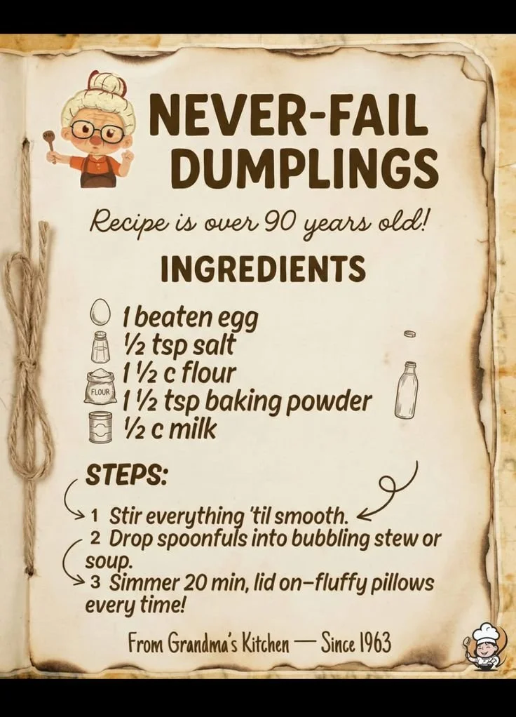 Grandma's homemade dumplings cooking recipe with fresh ingredients
