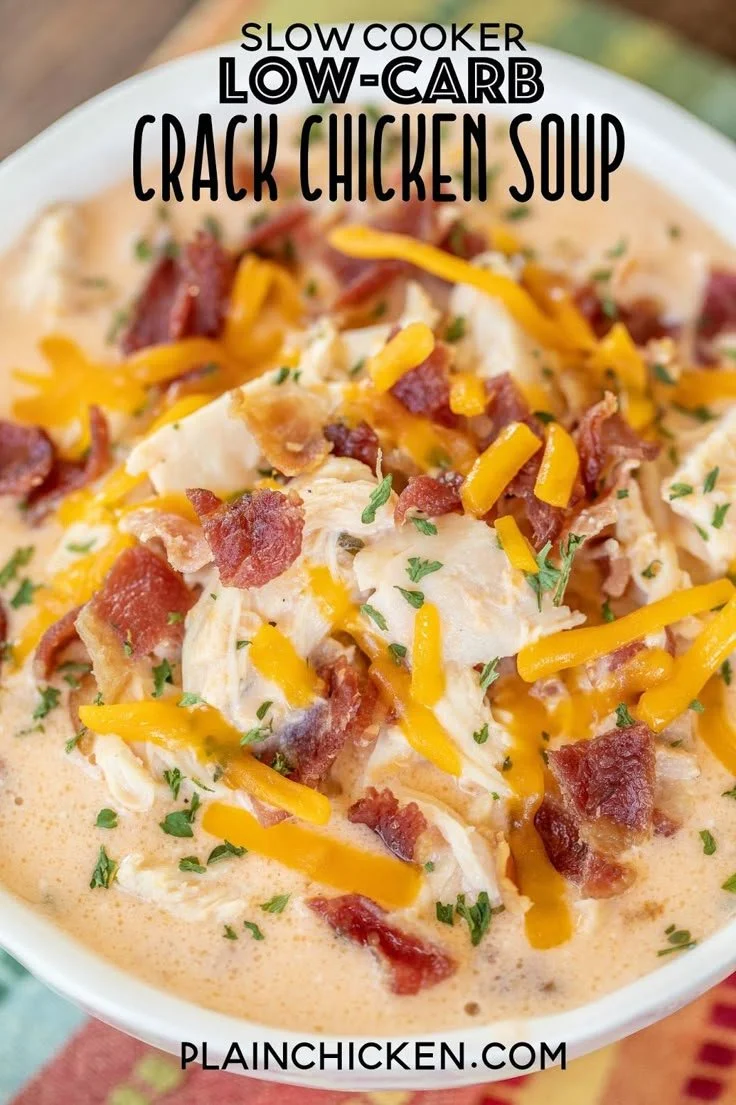 Delicious low carb meals ideal for work, featuring crockpot soups and chicken recipes.