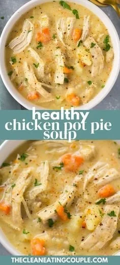 Delicious Chicken Pot Pie Soup made in stove top, crockpot, and Instant Pot